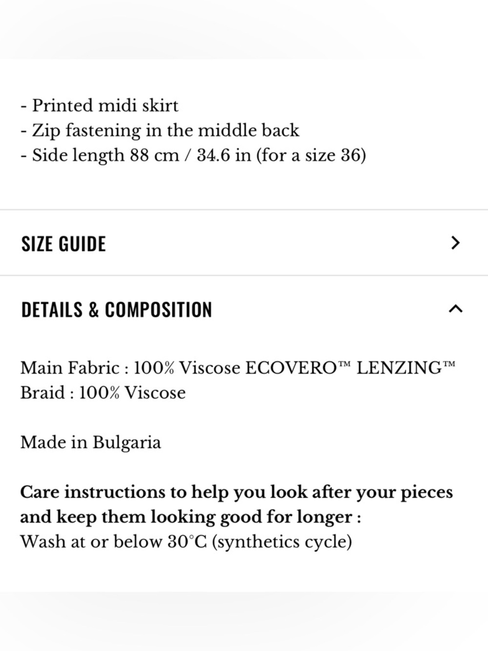 Sézane Orlane skirt in Cadix print - Picture 3 of 6